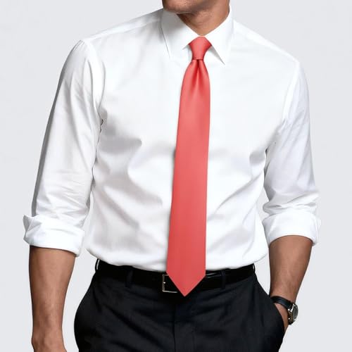 Image of Hi-Tie Men's Extra Long Solid Satin Tie Set 63 Inch /70 Inch Formal Necktie