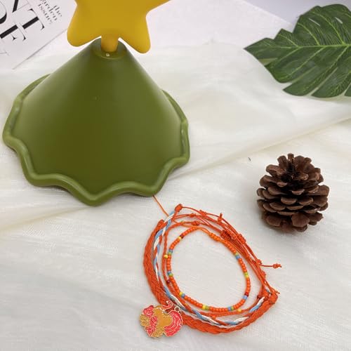 Image of Beach Summer Ankle Bracelet for Women Handmade Braided Adjustable String Anklets Waterproof Surfer Bracelet