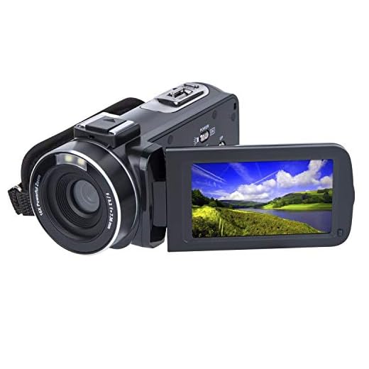 Video Camera Camcorder SOSUN HD 1080P 24.0MP 3.0 Inch LCD 270 Degrees Rotatable Screen 16X Digital Zoom Camera Recorder and 2 Batteries(301S-Plus)