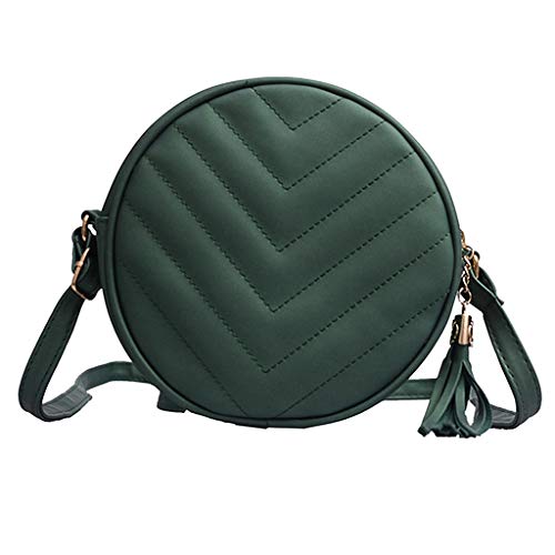 Bolsos de Mujer,JiaMeng Moda Cremallera Color sólido Borla Bolsas de Hombro Messenger Bag Phone Bag