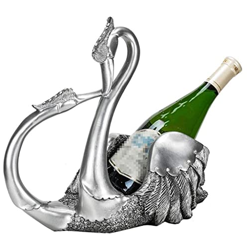 Étagère à vin cygne rétro en sculpture haut de gamme pour buffet - 2