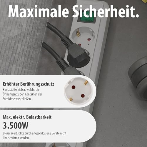 Steckdosenleiste 8-fach Brennenstuhl Eco-Line mit Schalter und 3m Kabel