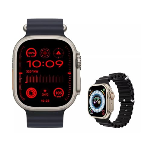 El Mejor Listado de smartwatch elektra - los preferidos. 50 ISDEWATCH Reloj Inteligente T800 Ultra 2 Smartwatch Función De Doble Toque Llamadas Notificaciones Deportes Sensor De Ritmo Cardiaco (Plateado)
