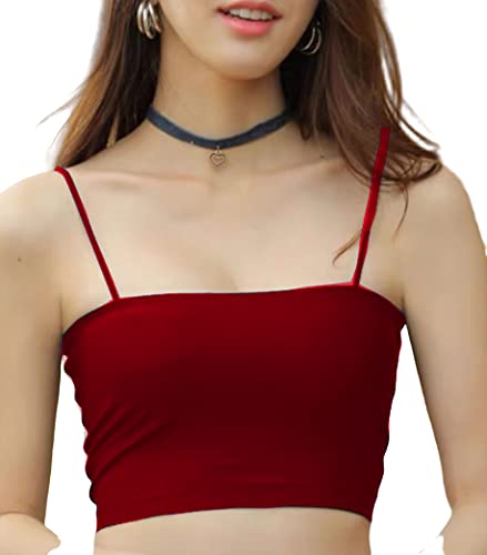 davina fashions spagettie strap tank top bralette for women's girls free size fits upto 34 bust-picture-36
