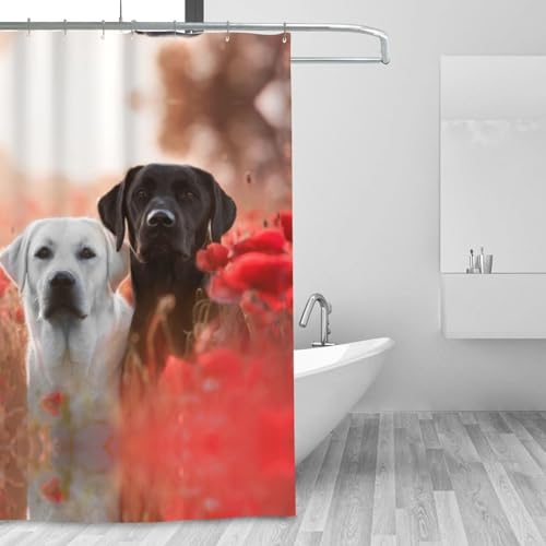Rideau de douche imperméable labrador blanc 183x183 cm pour la maison et l'hôtel - 8