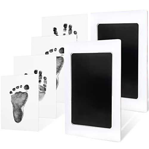 Image of 2-Pack Inkless Hand and Footprint Kit - Ink Pad for Baby Hand and Footprints - Dog Paw Print Kit,Dog Nose Print Kit - Baby Footprint Kit, Clean Touch Baby Foot Printing Kit, Handprint Kit (Jet Black)