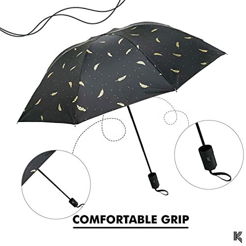 Image of Kraptick Printed Travel Umbrella for Rain, UV, Wind Proof, Water-Proof Umbrella for Men /Women /Boys /Girls /Kids (UMBR-02)