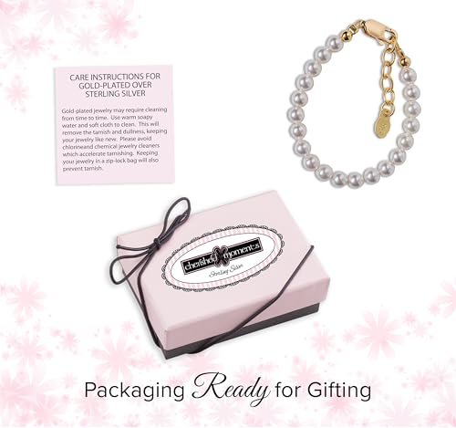 Cherished Moments 14K Gold-Plated Bracelet for Babies, Toddlers, Kids, and Little Girls with High-End Simulated Pearls Gift for Baby Shower, Flower Girl, or Granddaughter4