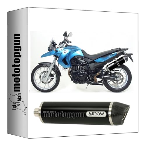 scarico omologato arrow 72612AKN scarico omologato maxi race-tech alluminio nero fondello carby compatibile con bmw f650 f-650 gs 2008 2009 2010 2011 2012 mototopgun