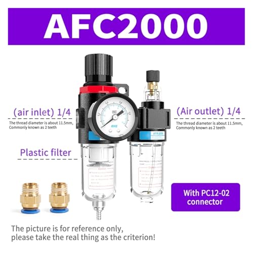 Filtre régulateur pneumatique AFC2000 G1/4 pour compresseur d'air comprimé - 3