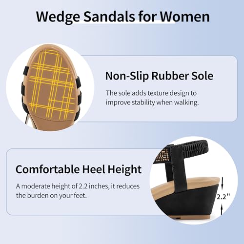 Womens Wedge Sandals Platform - Comfortable Open Toe Wedge Sandals Women Dressy Summer - Fashion Ladies Party Wedges4