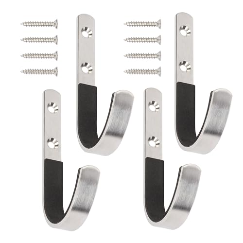 awliye 4 Stück Waffenhalter Wand Edelstahl Waffen Halterung Waffenhalter Schrotflintenhaken Wandhalterung Gewehr Halterung für Langpistolen halbautomatischen Jagdgewehre Lagerregal anzeige