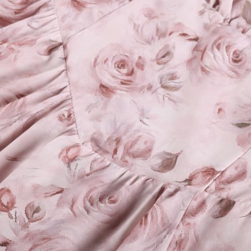 Women's Floral Corset Dress 2026 Summer Spring Wedding Guest Dresses Flowy Sundress with Pockets Soft Pink Floral M — view 4