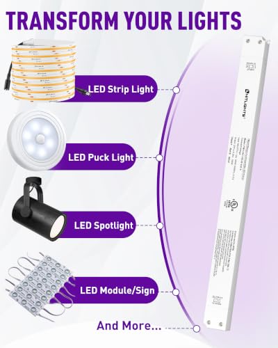 Image of HitLights 150W Dimmable LED Driver, 120VAC to 24VDC Transformer, UL Listed