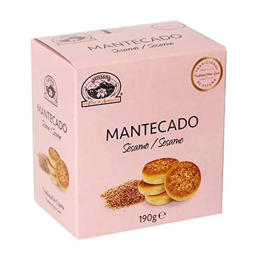 LA FLOR DE ANTEQUERA mantecados de sésamo caja 190 gr