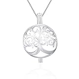 LGSY 925 Sterling Silver Life Tree Cage Pendants Crafting Charm for DIY Necklace Bracelet Jewelry Making