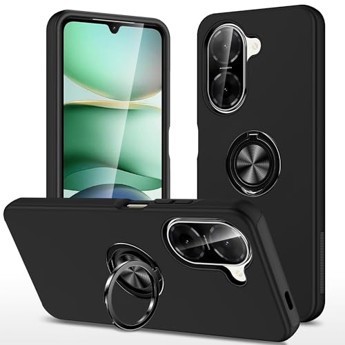Generisch Für Xiaomi Redmi A5 4G Hülle Stoßfest Militärschutz mit 360 Magnetische Ständer Schutzhülle Case Cover Handyhülle für Redmi A5 Schwarz