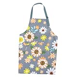 iplusmile Delantal De Cocina Original Para Mujer Diseño Floral Cuello Ajustable Bolsillo