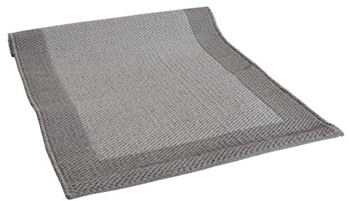 Tapis 100 % coton avec antidérapant Life Gris foncé 60 x 120 cm Cover