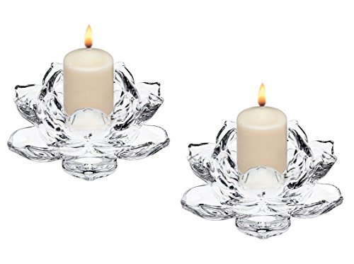 Godinger Set of Two Lotus Votive Candle Holders