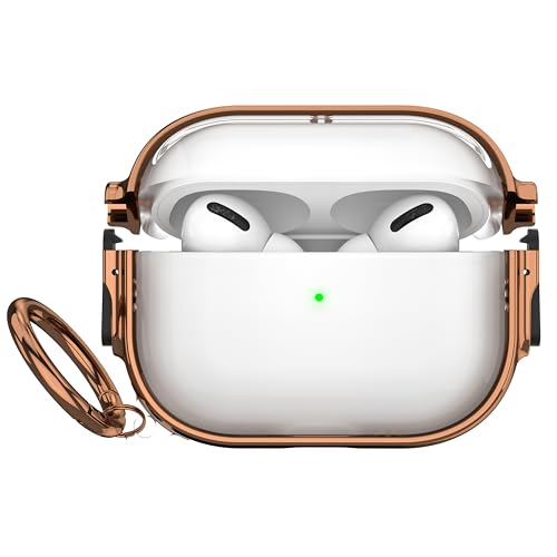 Image of Maxjoy for AirPods Pro 2nd /1st Generation Case with Lock, Clear AirPods Pro 2 Case Lock Protective Hard AirPod Pro Cover for Women Men with Keychain for Airpod Pro (2023 /2022 /2019), Transparent