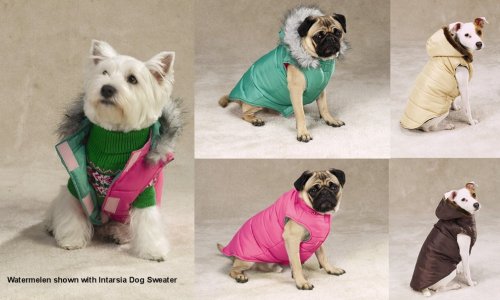 ALMOND - X-SMALL - Reversible Puffy Dog Vest