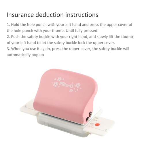 Office Hole Punch A4/A5/B5 Metal White Hole Punch Folder Hole Punch 6 Hole DIN A5 Paper Hole Punch Pocket Hole Punch Office Supplies for 5 Sheets of Hole Punch Paper - Image 4
