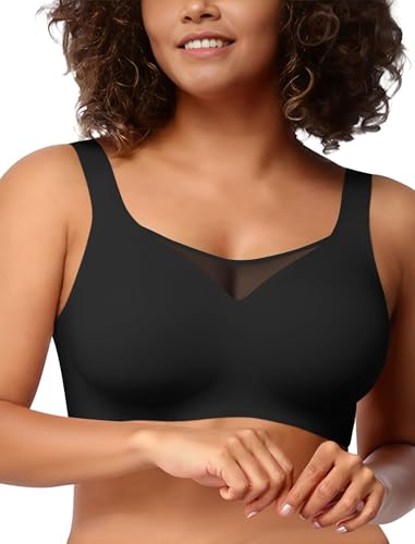 Image of Wireless Bras for Women No Underwire Seamless Buttery Bralettes Smoothing Women's Bras Full Coverage Shapedly Bra