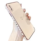 TQLGY Compatible with iPhone Xs Max Case Cute, Luxury Electroplate Edge Bumper Case, Full Camera...