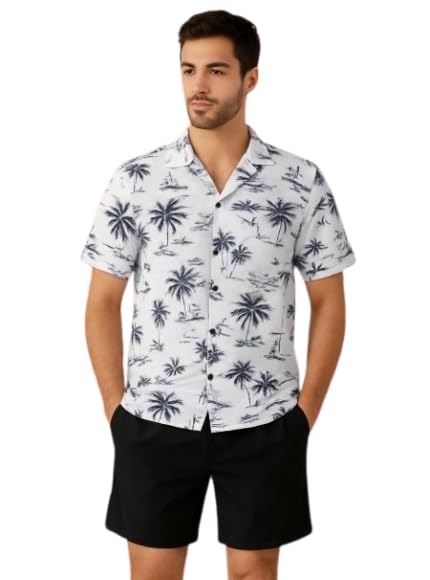 Men's Nightwear || Mens Printed Night Suits || Night Suit Co-Ord Set for Mens White1-image-37