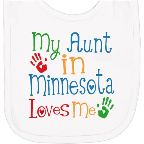 inktastic My Aunt in Minnesota Loves Me Newborn Bib