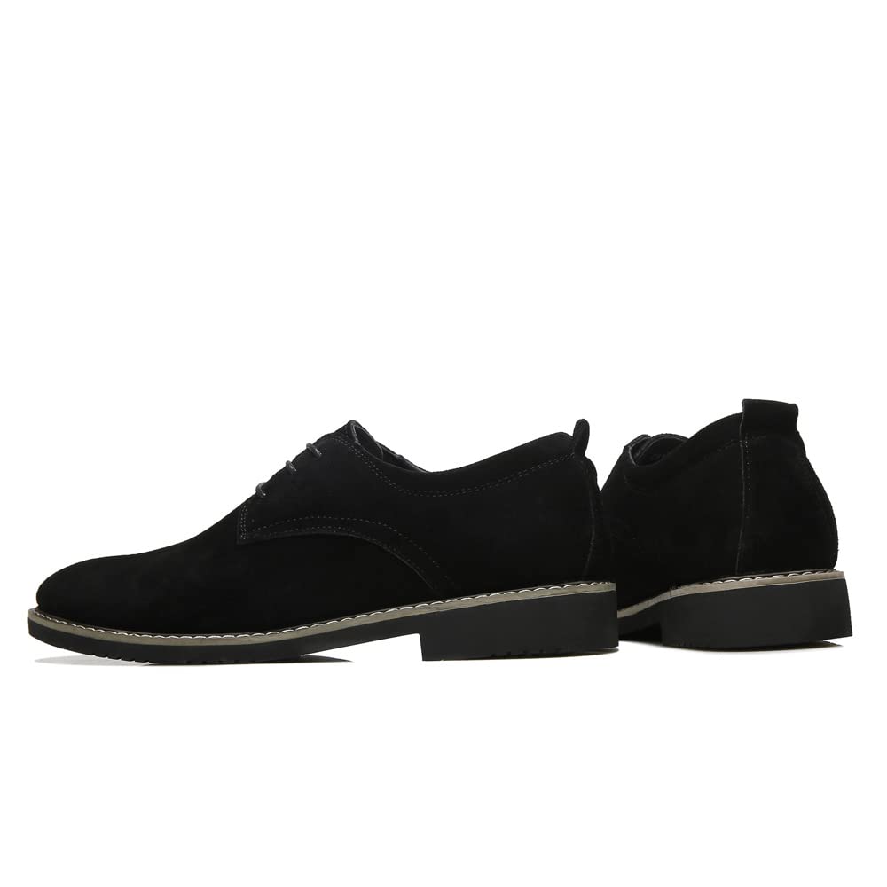 Zapatos Oxford de ante para hombre, estilo clásico británico, mocasines con borlas para uso casual y de negocios, suela suave para conducir, Negro -, 42 EU