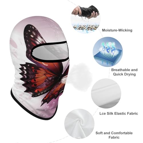 Máscara facial Butterfly para hombres y mujeres, protección solar, transpirable, cubre todo el cráneo para senderismo, ciclismo, running y conducción miniatura 3