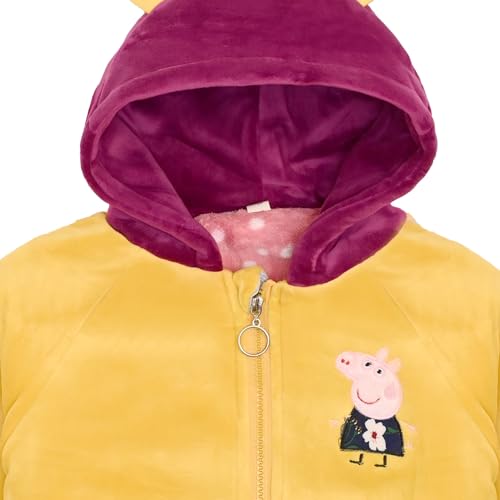 Image of Bold N Elegant Faux Fur Warm Winter Outerwear Hooded Baby Jacket Coat Blanket with Soft Plush Golden Bunny Ear for Infant Toddler Boy Girl Kids