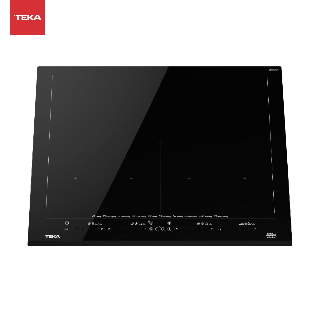 Teka Placa de Inducción FullFlex con Conexión Wi-Fi, 4 Zonas, Funciones Directas con Sensores de Temperatura, Touch Control Multislider, 70 cm, Home IZF 68780 MST