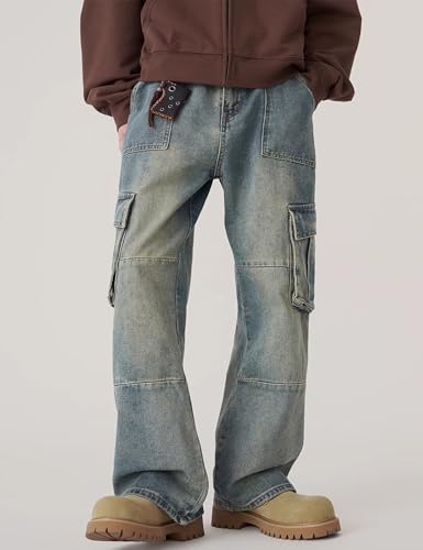 Baggy Cargo Pants for Men Women Loose Fit Skater Jeans Y2k Wide Leg Cargo Jeans Streetwear Grunge Clothes2