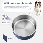 Dog Bowl, Stainless Steel Dog Food and Water Bowl with Non Slip Quiet Bottom, Easy to Clean, Dishwasher Safe, 40oz, Blue - Image 4