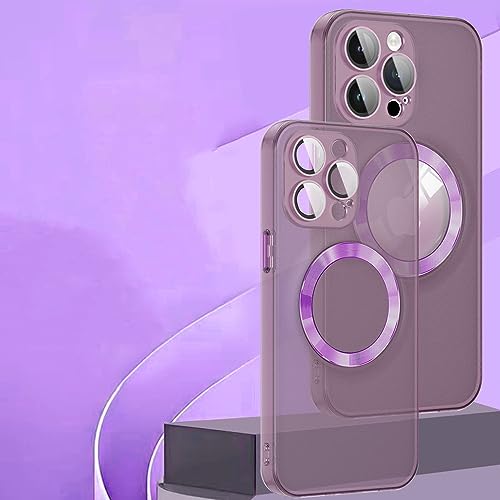 Housse de protection objectif iPhone 14 Pro Max violette anti rayure et aimantée