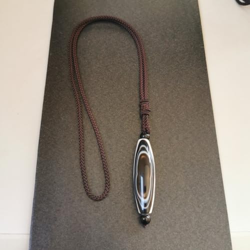 天珠 天然石 御守り ネックレス【白玉髄 歓喜佛天珠】チベット