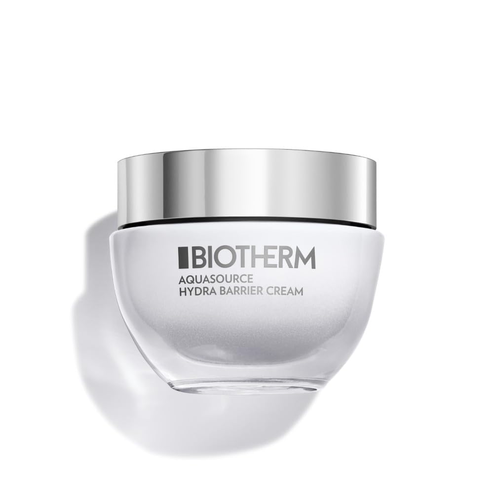 Biotherm Aquasource Hydra Barrier Cream, Crema Facial, Para Piel Seca, Hasta 72H de Hidratación, Efecto Fortalecedor, Enriquecida con Biotech Plankton, Ácido Hialurónico y Bio-Ceramidas