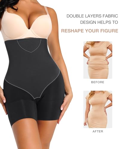 Lover-Beauty Tummy Control Shapewear for Women, High Waisted Plus Size Compression Shorts Body Shaper3