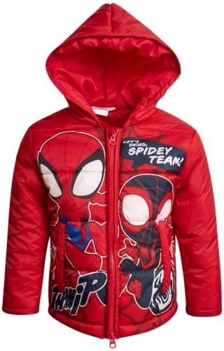 Marvel Spider-Man Boys Snow Suit Set - 2 Piece Insulated Boys Winter Coat Ski Jacket & Ski Pants Bib Overalls for Toddlers2