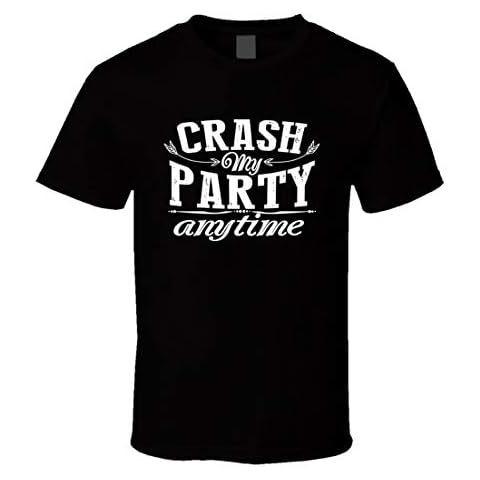 JUSHENG Crash My Party Anytime Luke Bryan Country Music Song Lyrics Fan T Shirt T Shirt Black Cover