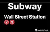 Wall Street Metal Subway Sign
