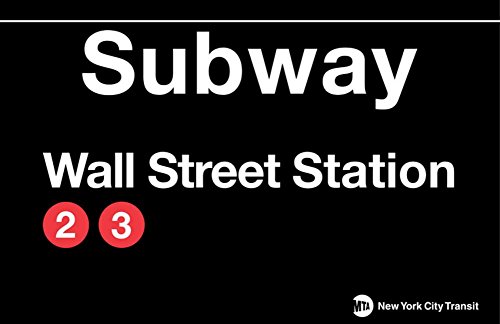 Wall Street Metal Subway Sign