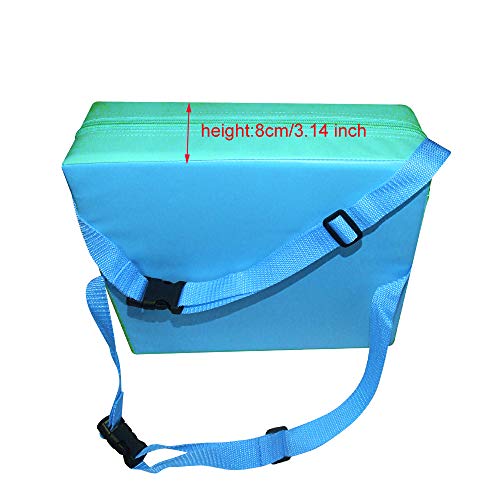 Sunmall Dining Chair Heightening Cushion Portable Dismountable Adjustable Highchair Booster for Baby Toddler Kids Infant Washable Thick Chair Seat Pad Mat (Blue+Green)