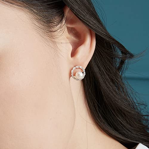 Boucles d'oreilles de luxe en argent et perles, le cadeau idéal