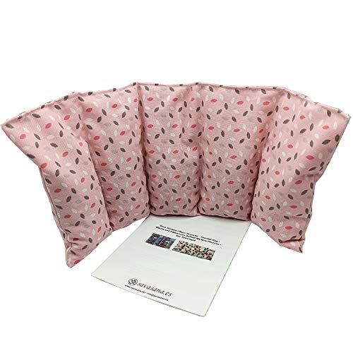 Coussin chauffant IBIZA - ROSE - rempli de noyaux de cerise - coussin thérapeutique - 50x20cm - 800gr