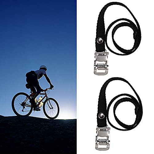 UngVeil 4 Pieces Toe Clips Straps Tape Bike Pedal Straps for Exercise Spin Bike Outdoor Bicycles Outdoor Cycling and Indoor Stationary Bike DIY - Image 2