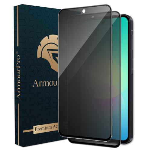 Image of ArmourPro Anti-Spy Privacy Tempered Glass for Samsung Galaxy A27 - Anti Peeping Screen Protector, Edge to Edge Full Coverage, 9H Hardness, Easy Installation Kit | Pack of 2